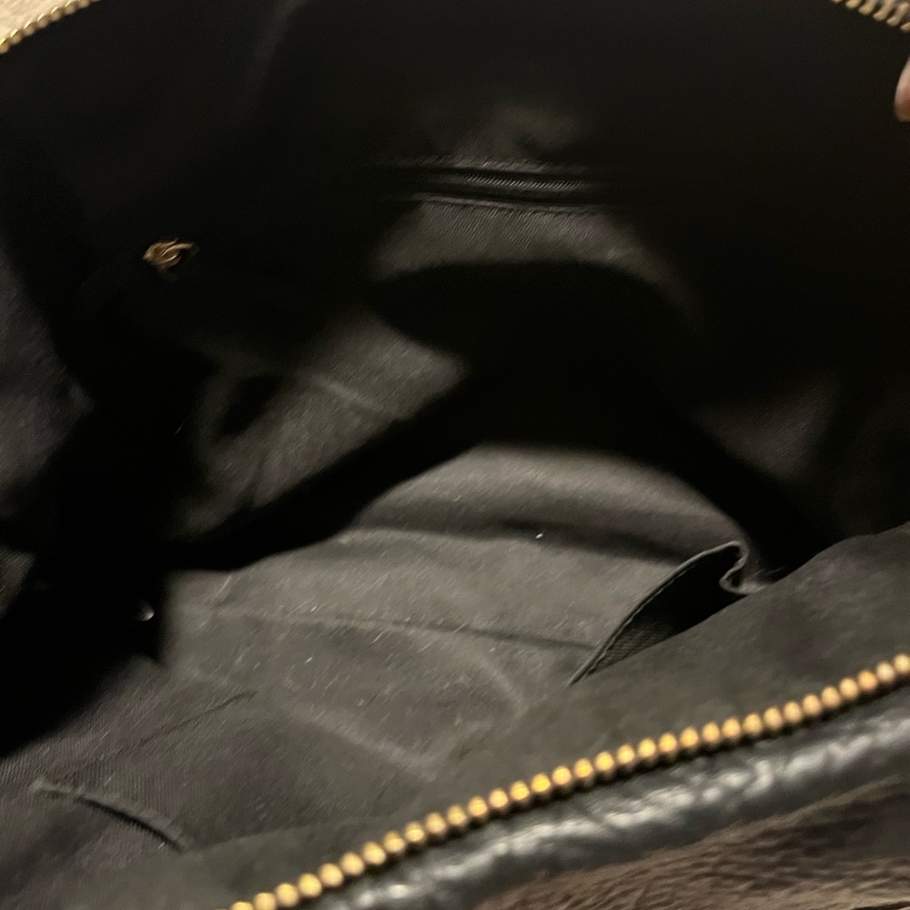 Vince Camuto Black Soft Leather Textured Shoulder Bag - Picture 4 of 5